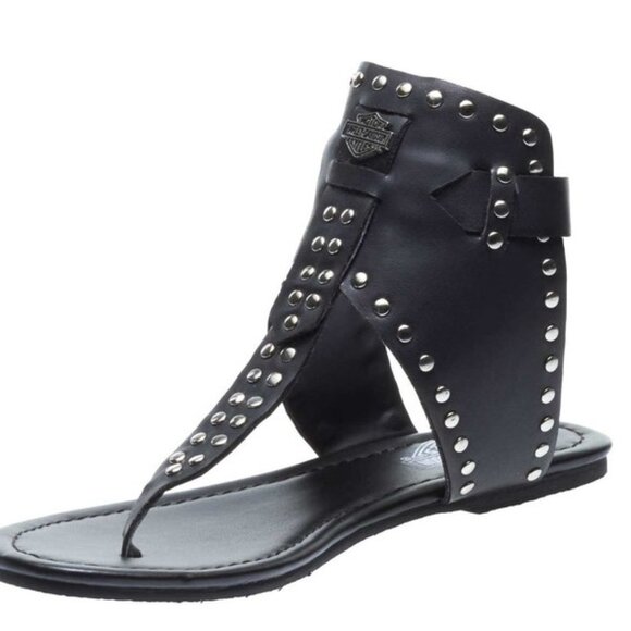 Harley-Davidson® Women's Ames Gladiator Black Sandals D84128 size 5 - Picture 2 of 4